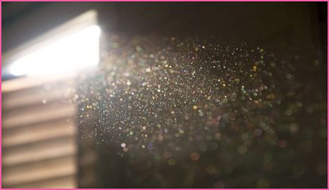 Dust particles in the sunlight